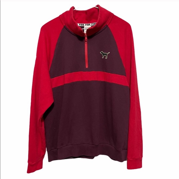 Victoria’s Secret Pink 1/4” Zip Popover Sweatshirt - Picture 1 of 4